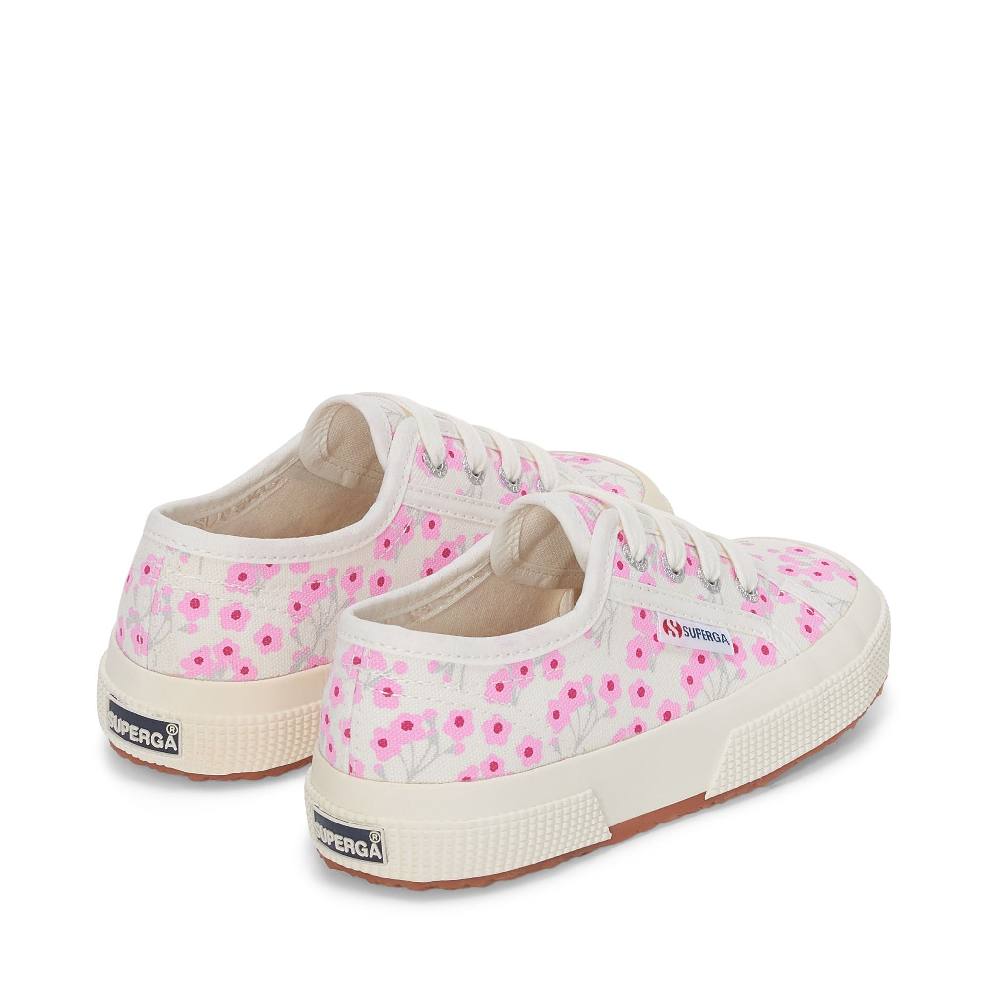 2750 KIDS CHERRY FLOWERS - Le Superga - Low Cut - Girl - WHITE AVORIO  CHERRY FLOWERS