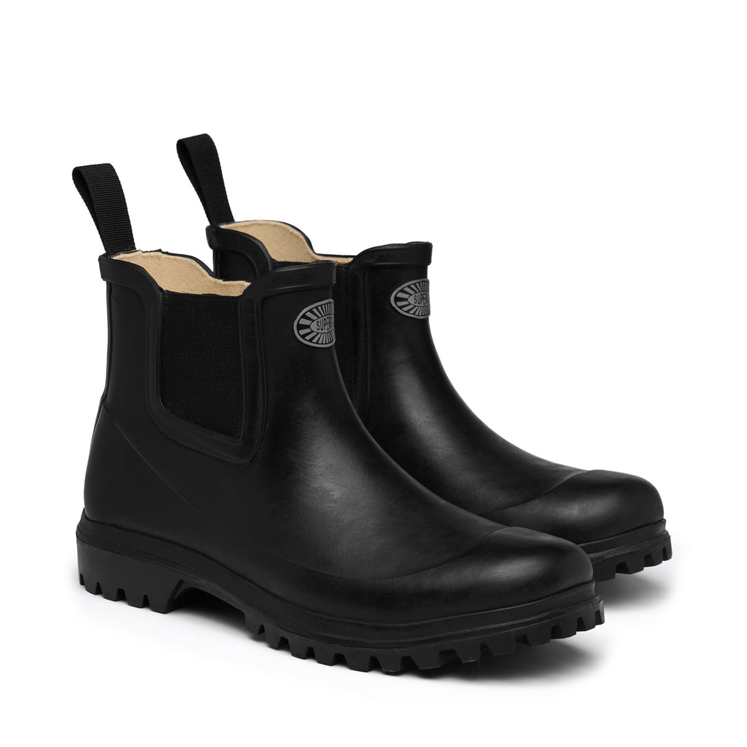 Rubber Boots Woman 798 RUBBER BOOTS MID Mid Cut BLACK Dressed Front (jpg Rgb)	