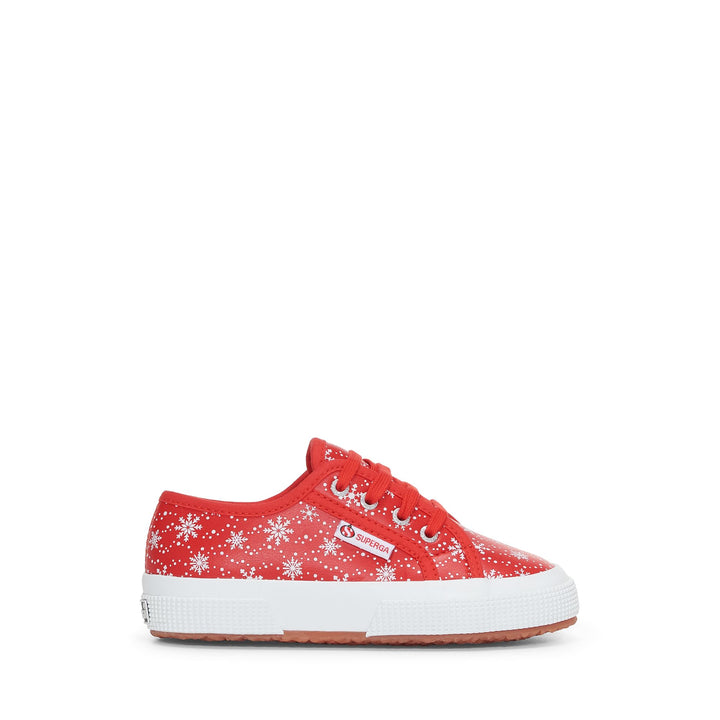 Le Superga Kid unisex 2750 KIDS VEGAN MATERIAL SNOWFLAKES Low Cut RED - SNOWFLAKES Photo (jpg Rgb)			