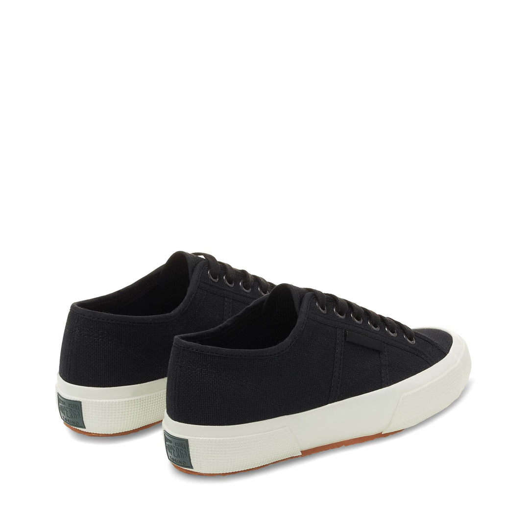 Le Superga Unisex 2750 OG Low Cut BLACK-WHITE AVORIO Dressed Side (jpg Rgb)		