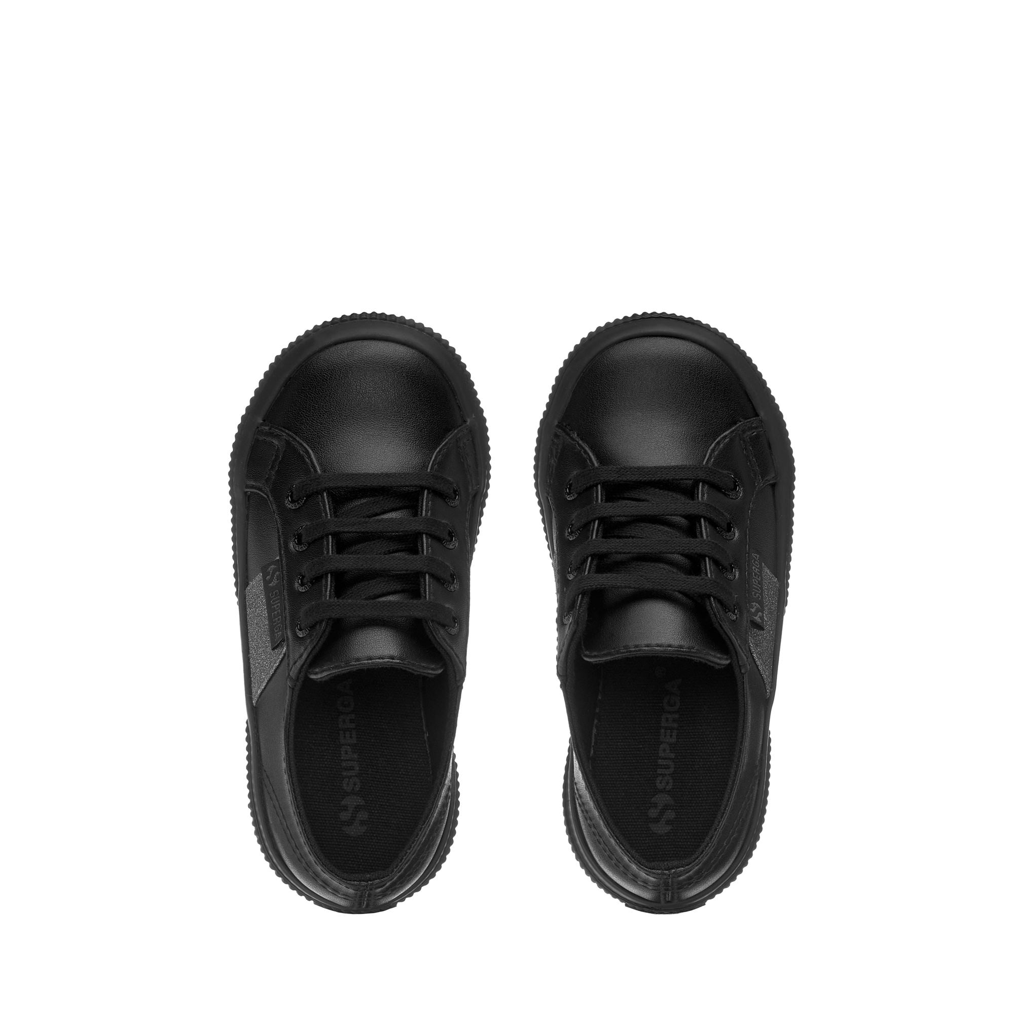 2750 KIDS SYNTHETIC MATERIAL GLITTER Le Superga Sneaker Girl TOTAL BLACK