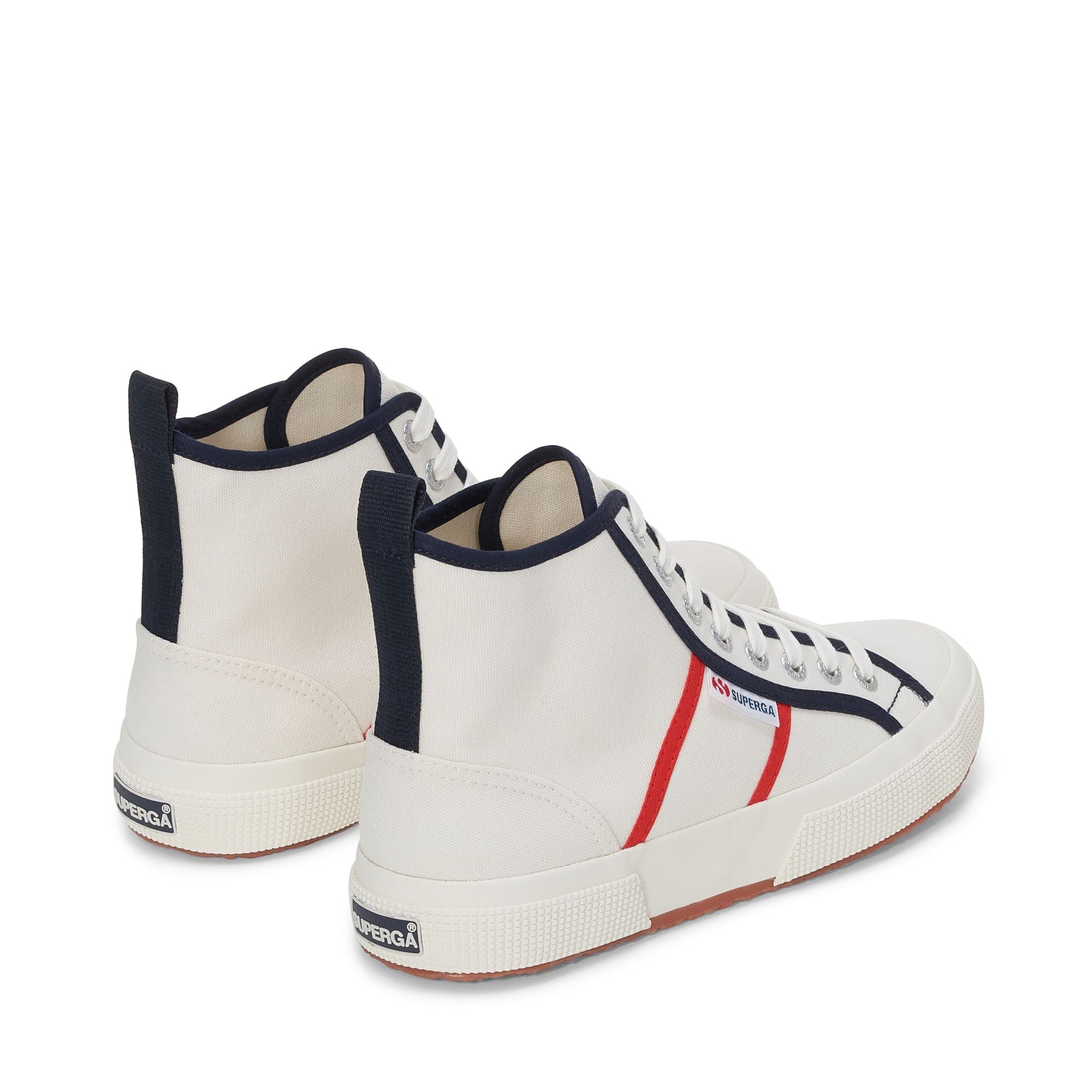 2750 MID COLORBLOCKING Le Superga Mid Cut Unisex WHITE AVORIO BLUE NAVY RED
