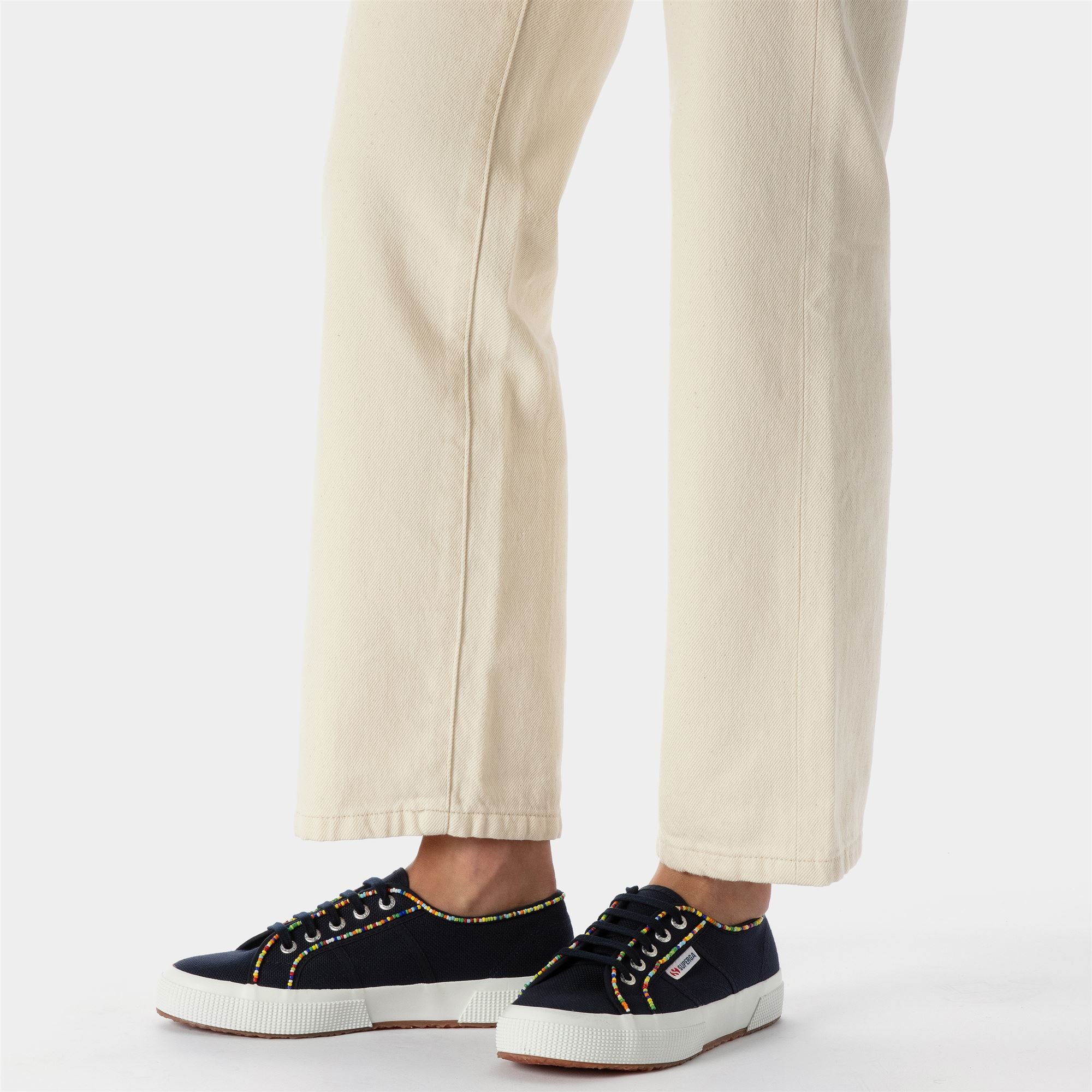 2750 MULTICOLOR BEADS Le Superga Basso Donna NAVY MULTICOLOR BEADS