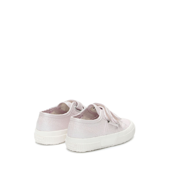 Le Superga Girl 2750 KIDS STRAPS PEARL MATTE CANVAS Sneaker VIOLET LILLA-FAVORIO Dressed Side (jpg Rgb)		