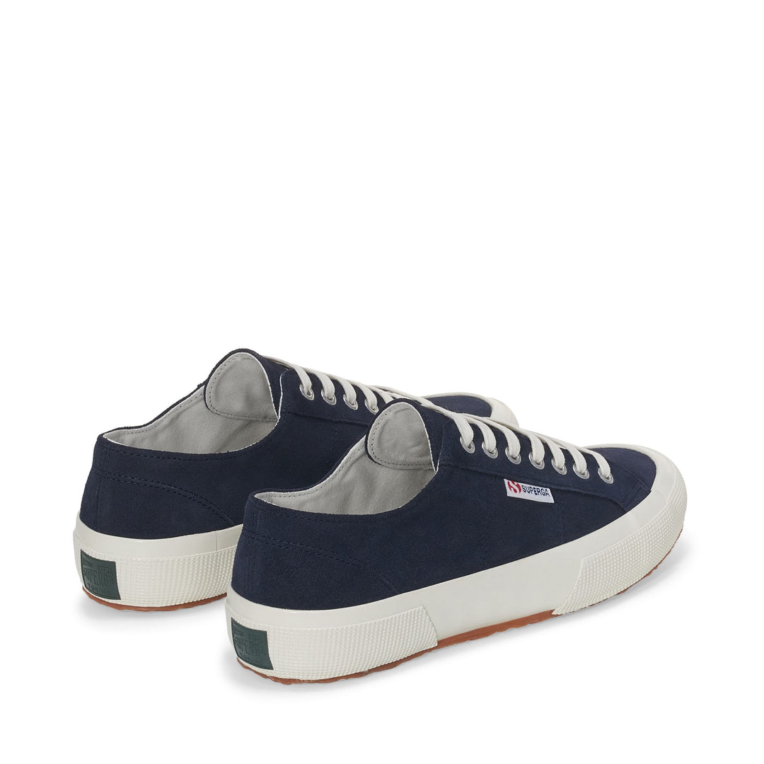 Le Superga Unisex 2750 OG SUEDE Low Cut BLUE NAVY-FAVORIO Dressed Side (jpg Rgb)		