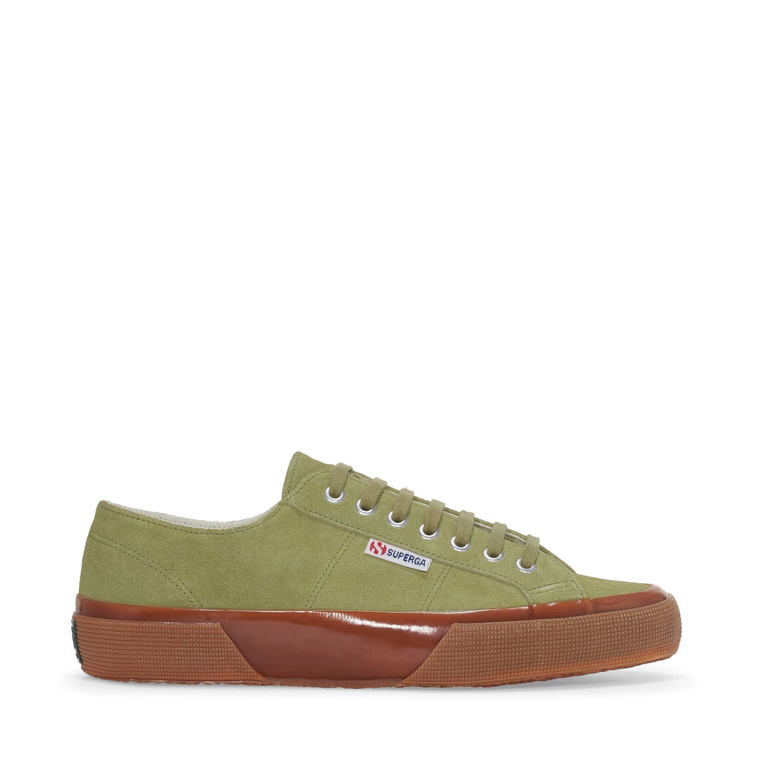 Le Superga Unisex 2750 OG SUEDE Low Cut GREEN SAGE-GUM Photo (jpg Rgb)			