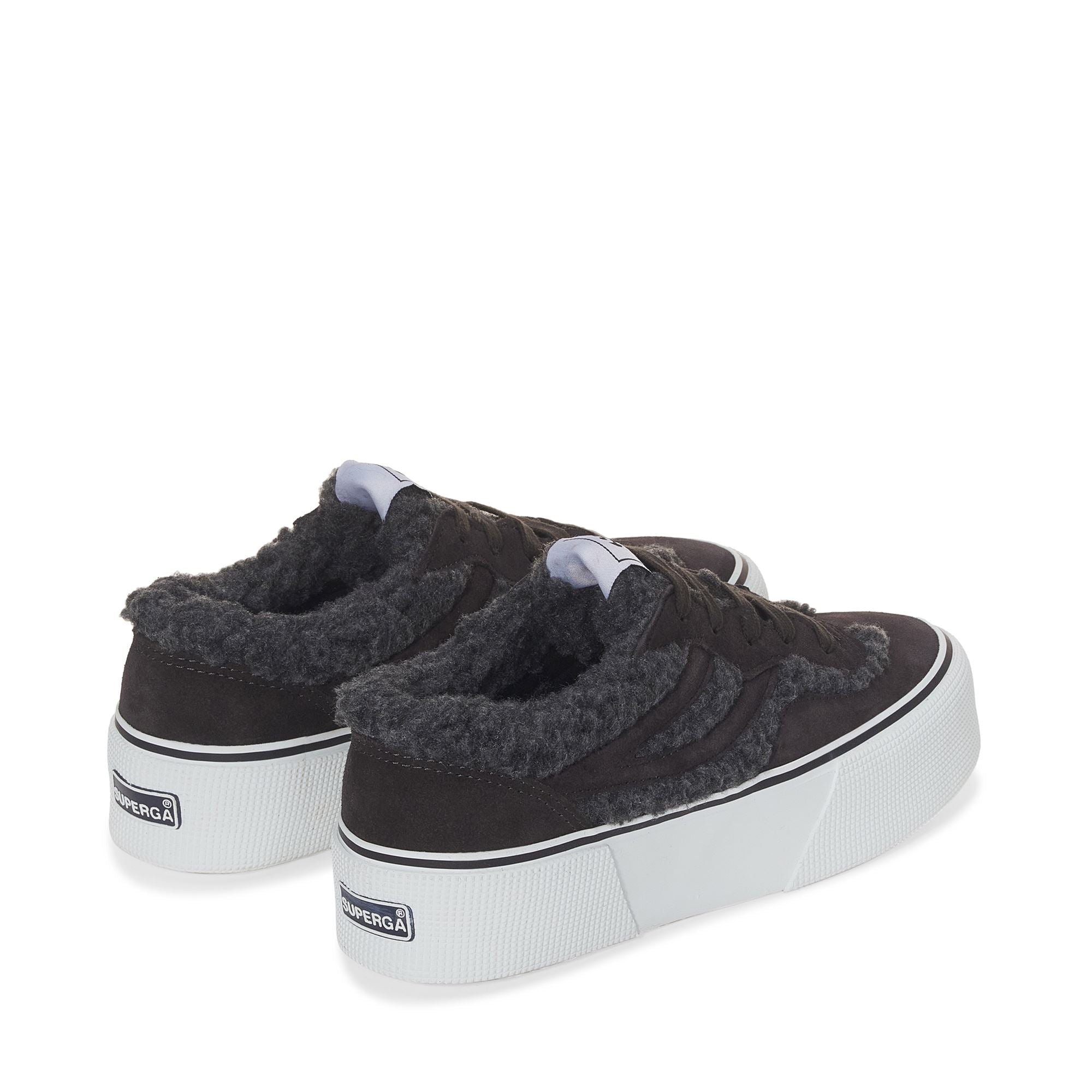 Superga grey suede platform store