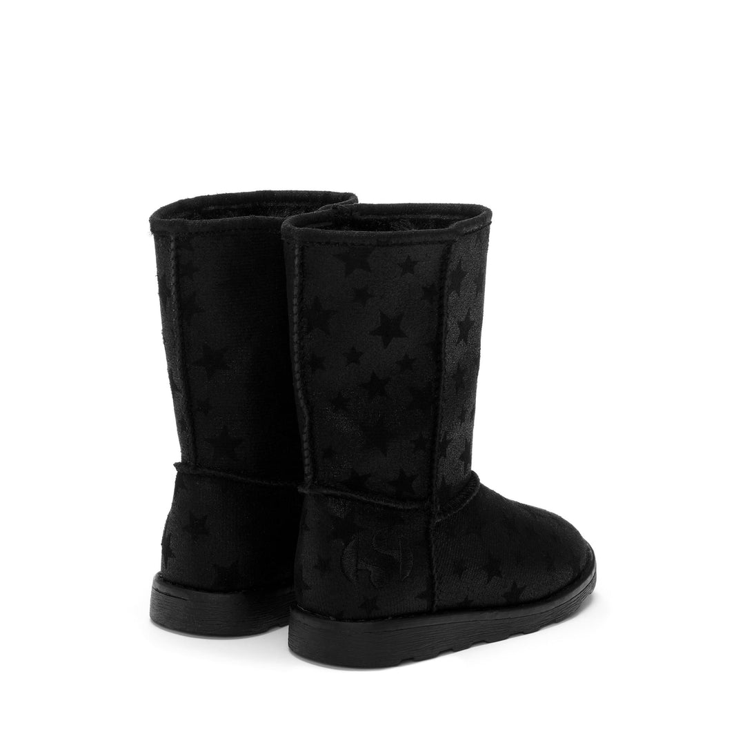 Boots Girl 4035 KIDS SHADED STARS Boot TOTAL BLACK Dressed Side (jpg Rgb)		