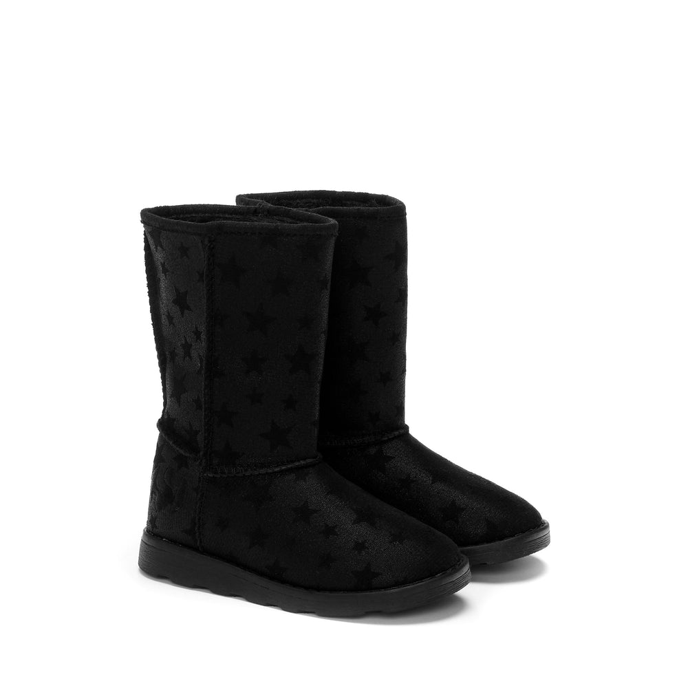 Boots Girl 4035 KIDS SHADED STARS Boot TOTAL BLACK Dressed Front (jpg Rgb)	