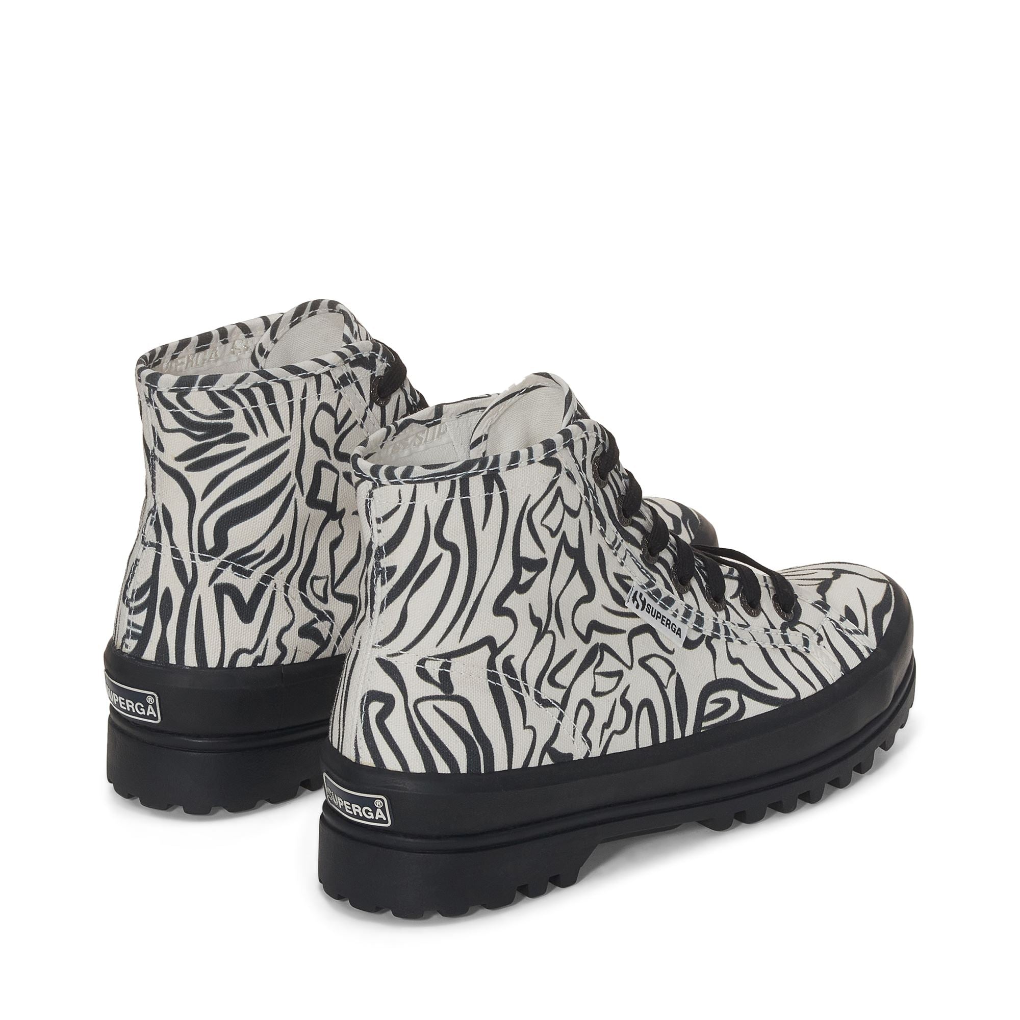 Black and white animal shops print boots