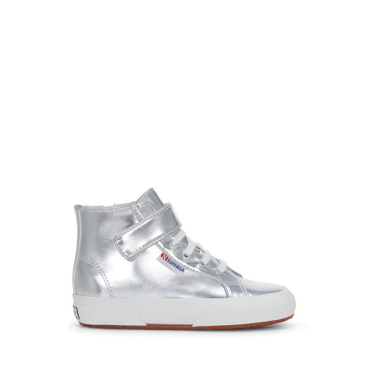 Le Superga Girl 2709 KIDS MIRROR SYNTHETIC MATERIAL Mid Cut SILVER Photo (jpg Rgb)			