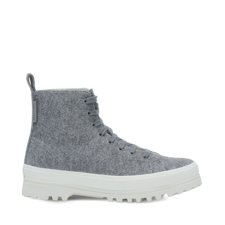 Ankle Boots Woman 2644 ALPINA FELT Laced LT GREY-F AVORIO Photo (jpg Rgb)			