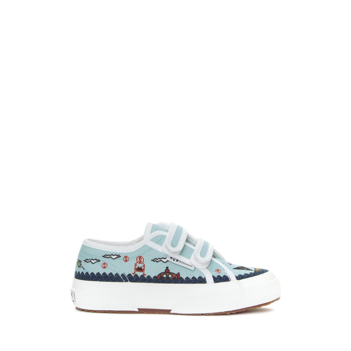 Le Superga Boy 2750 KIDS STRAPS GAME Sneaker BLUE GAME Photo (jpg Rgb)			