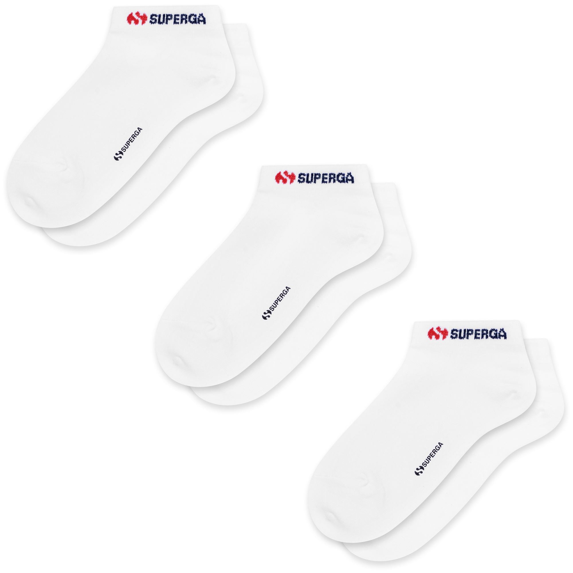 SP NOOS11 NO SHOW 3PACK Socks Inliner Unisex WHITE