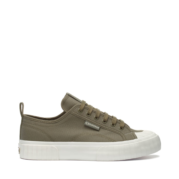 Sneakers Man 2630 STRIPE WEBBING Low Cut GREEN SAFARI-F AVORIO Photo (jpg Rgb)			