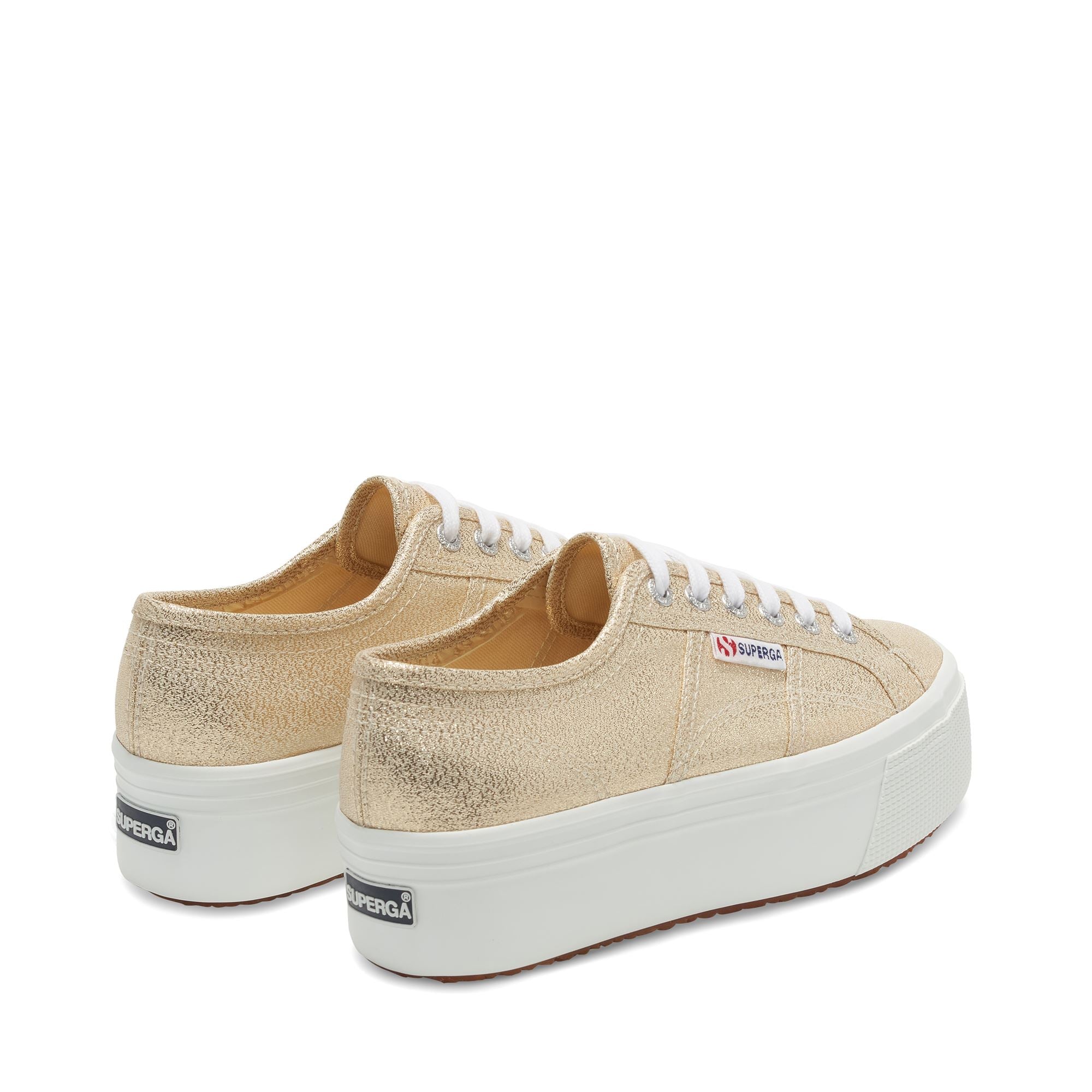 Lady Shoes Donna 2790 PLATFORM LAME Zeppa YELLOW CADMIUM Superga