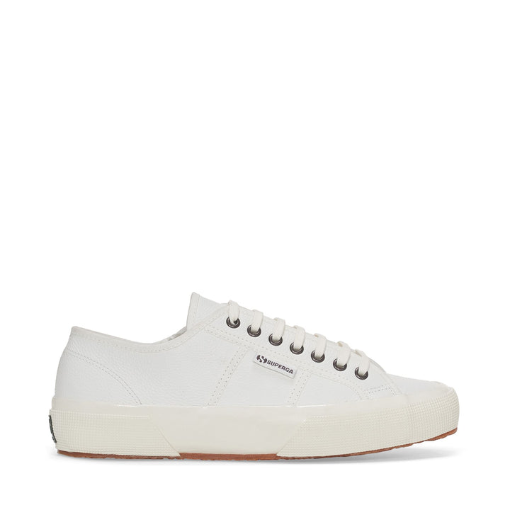 Le Superga Unisex 2750 OG LEATHER Low Cut WHITE-WHITE AVORIO Photo (jpg Rgb)			