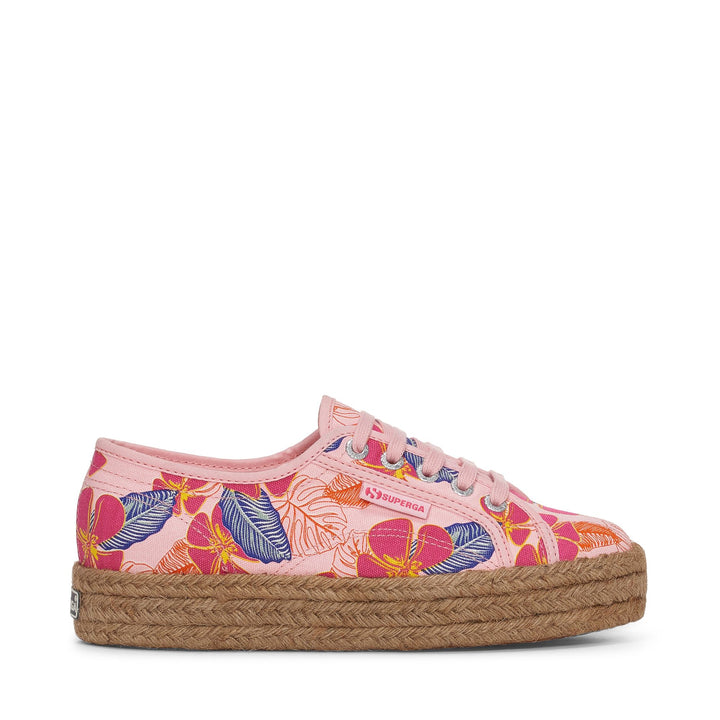 Lady Shoes Woman 2730 ROPE HIBISCUS FLOWER PRINT Wedge PINK-FUCHSIA HIBISCUS Photo (jpg Rgb)			