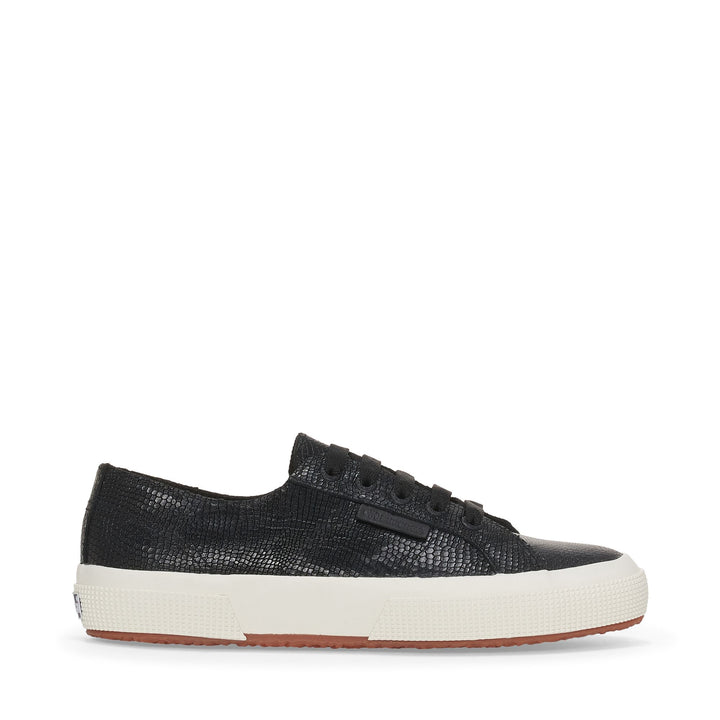 Le Superga Woman 2750 SNAKE LEATHER Low Cut BLACK-FAVORIO Photo (jpg Rgb)			