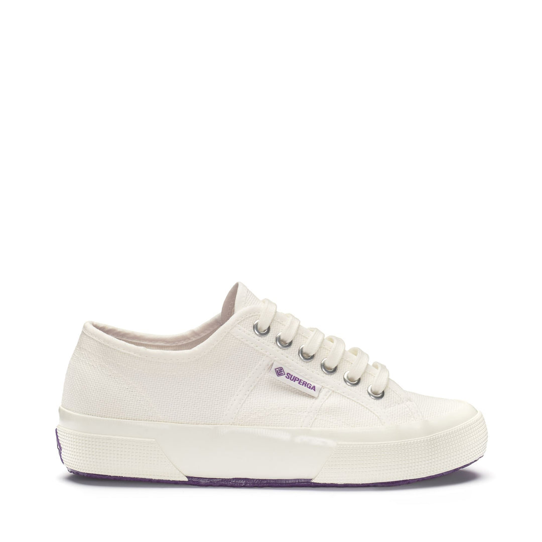 Le Superga Unisex 2750 OG FIORENTINA Low Cut WHITE AVORIO-PURPLE Photo (jpg Rgb)			