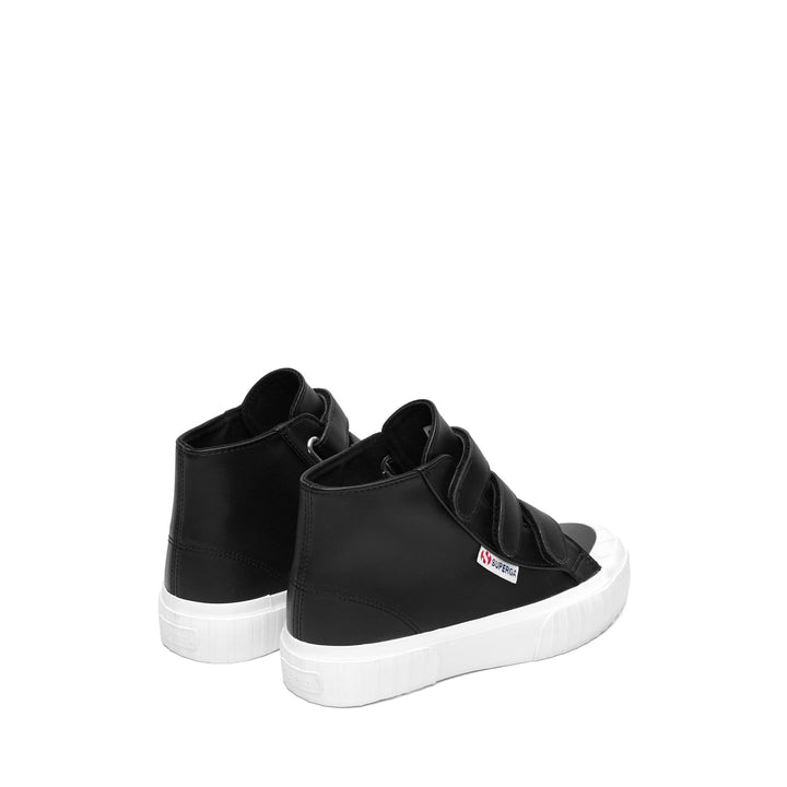 Sneakers Kid unisex 2696 KIDS STRIPE STRAPS SYNTHETIC MATERIAL Mid Cut BLACK Dressed Side (jpg Rgb)		