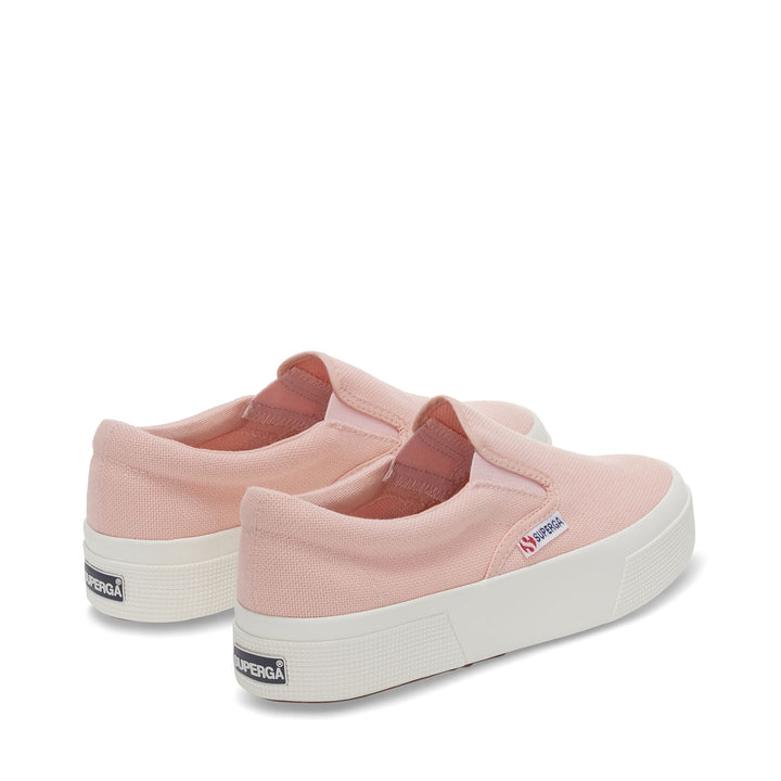 Lady Shoes Woman 2740 PLATFORM SLIPON Wedge PINK BLUSH-F AVORIO Dressed Side (jpg Rgb)		