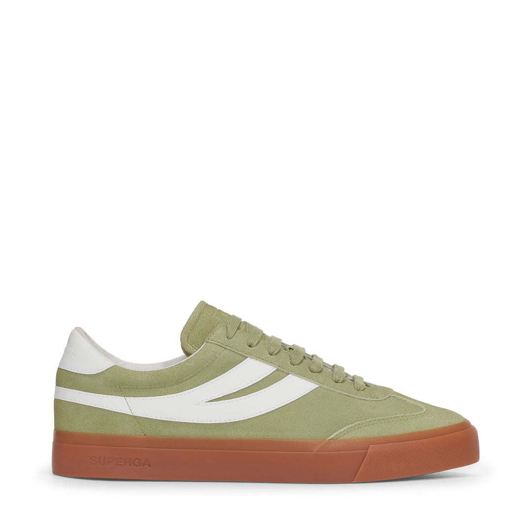 Le Superga Unisex 4834 CLUB S SWALLOW SUEDE Low Cut GREEN SAGE-GUM Photo (jpg Rgb)			