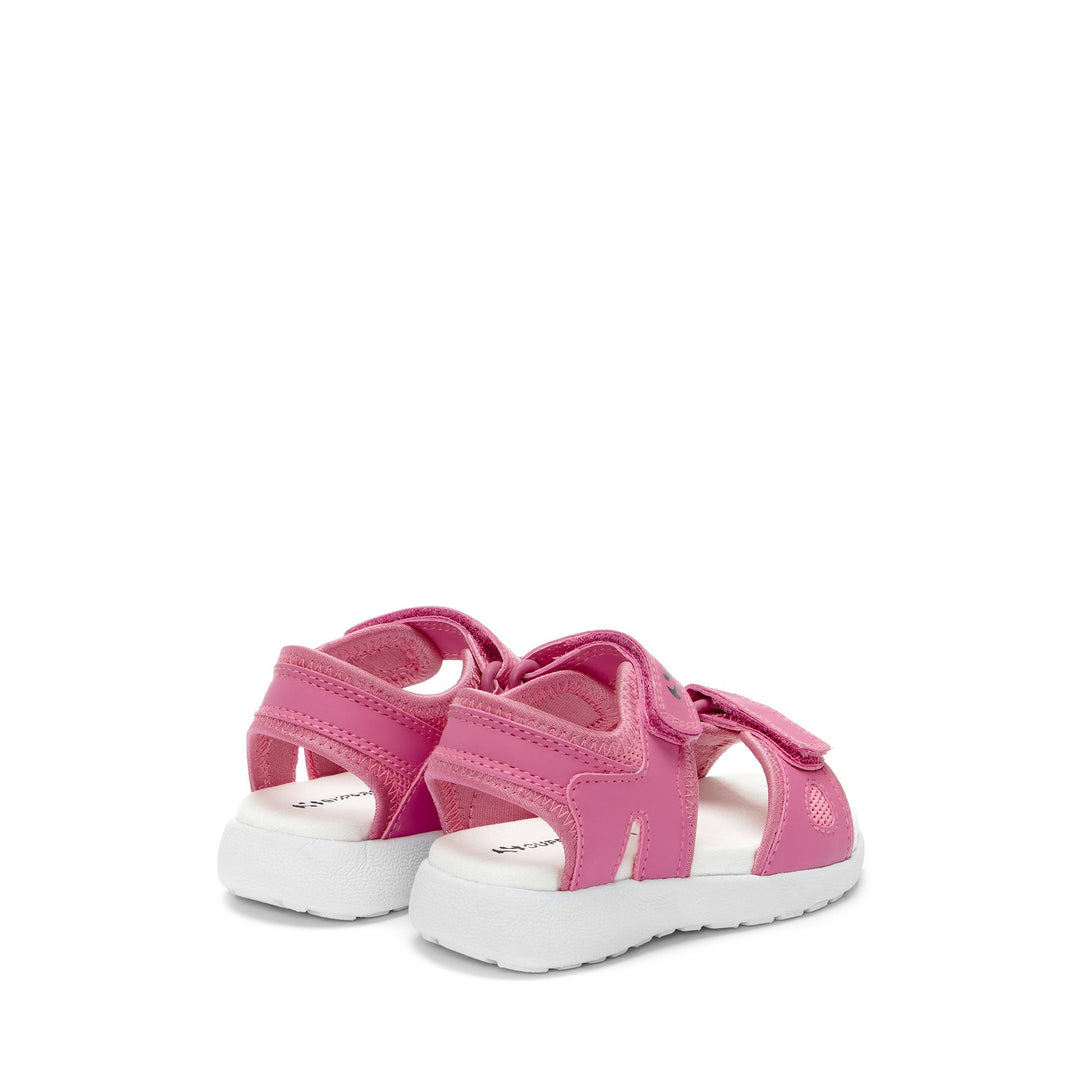 Sandals Kid unisex 3999 KIDS SYNTHETIC MATERIAL Sandal PINK FUCHSIA-WHITE Dressed Side (jpg Rgb)		