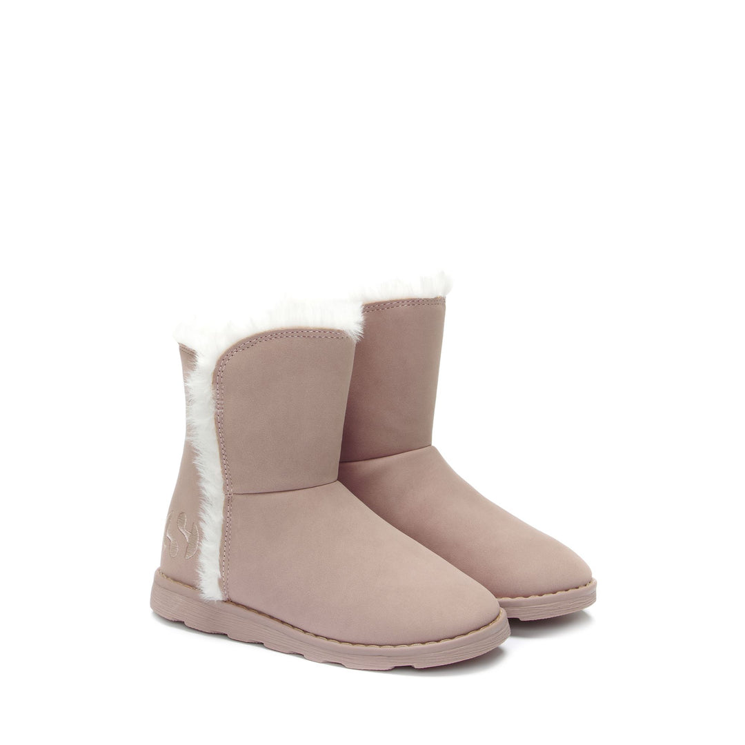 Boots Girl 4033 KIDS SYNTHETIC MATERIAL Boot PINK ALMOND Dressed Front (jpg Rgb)	