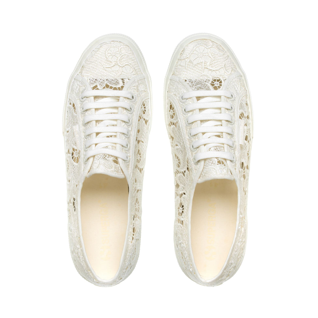 Le Superga Woman 2750 MACRAME Sneaker TOTAL WHITE AVORIO Dressed Back (jpg Rgb)		