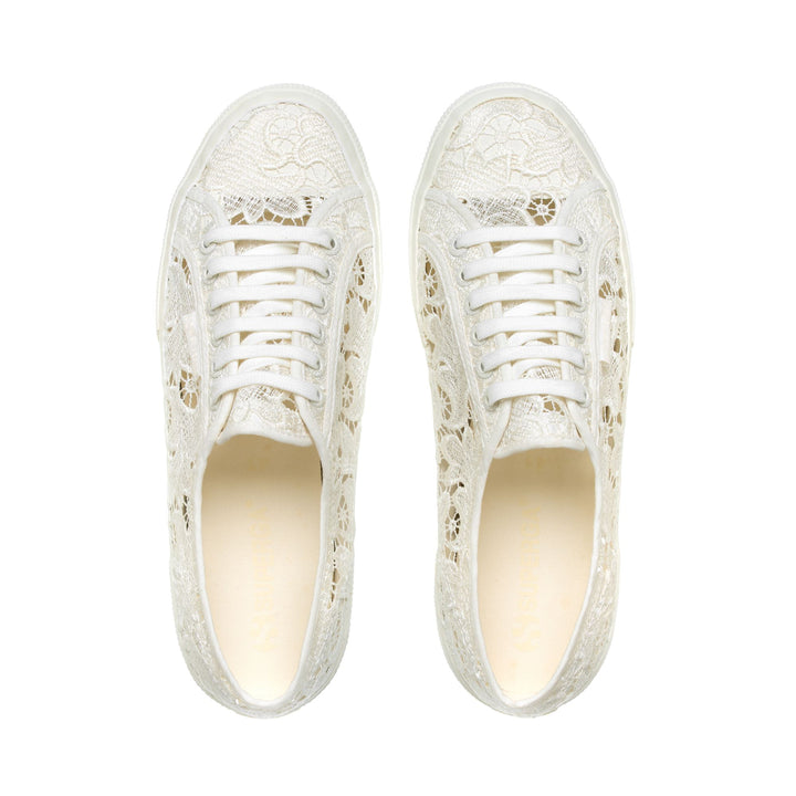 Le Superga Woman 2750 MACRAME Sneaker TOTAL WHITE AVORIO Dressed Back (jpg Rgb)		