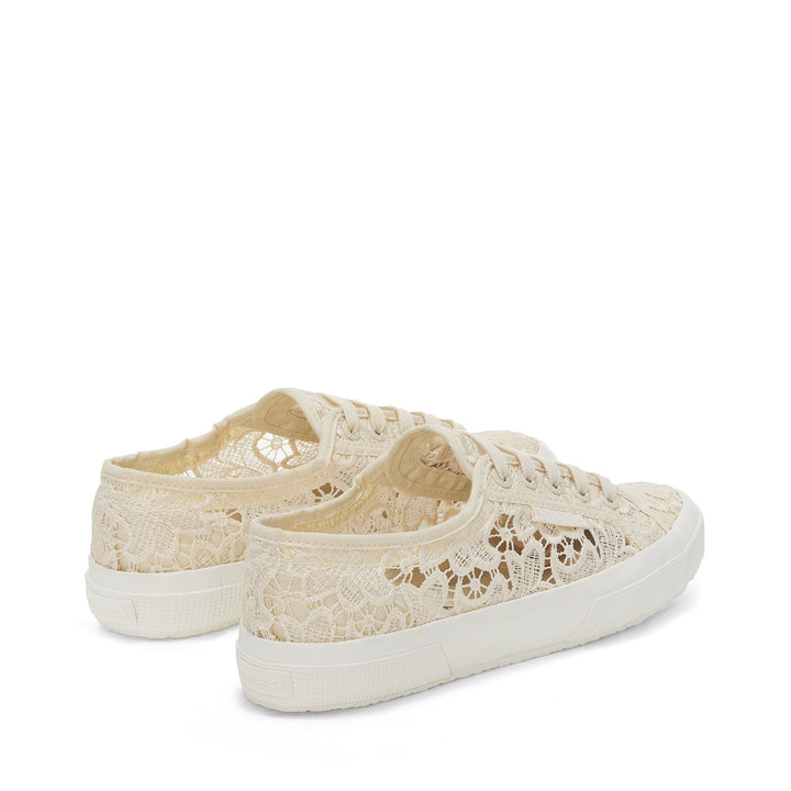 Le Superga Woman 2750 MACRAME Sneaker BEIGE LT EGGSHELL-FAVORIO Dressed Side (jpg Rgb)		