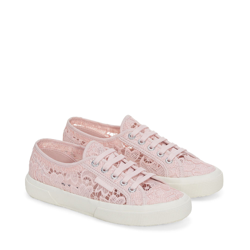 Le Superga Woman 2750 MACRAME Sneaker PINK ISH-FAVORIO Dressed Front (jpg Rgb)	