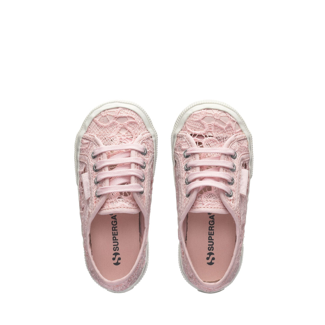 Le Superga Girl 2750 KIDS MACRAME Sneaker PINK ISH-FAVORIO Dressed Back (jpg Rgb)		