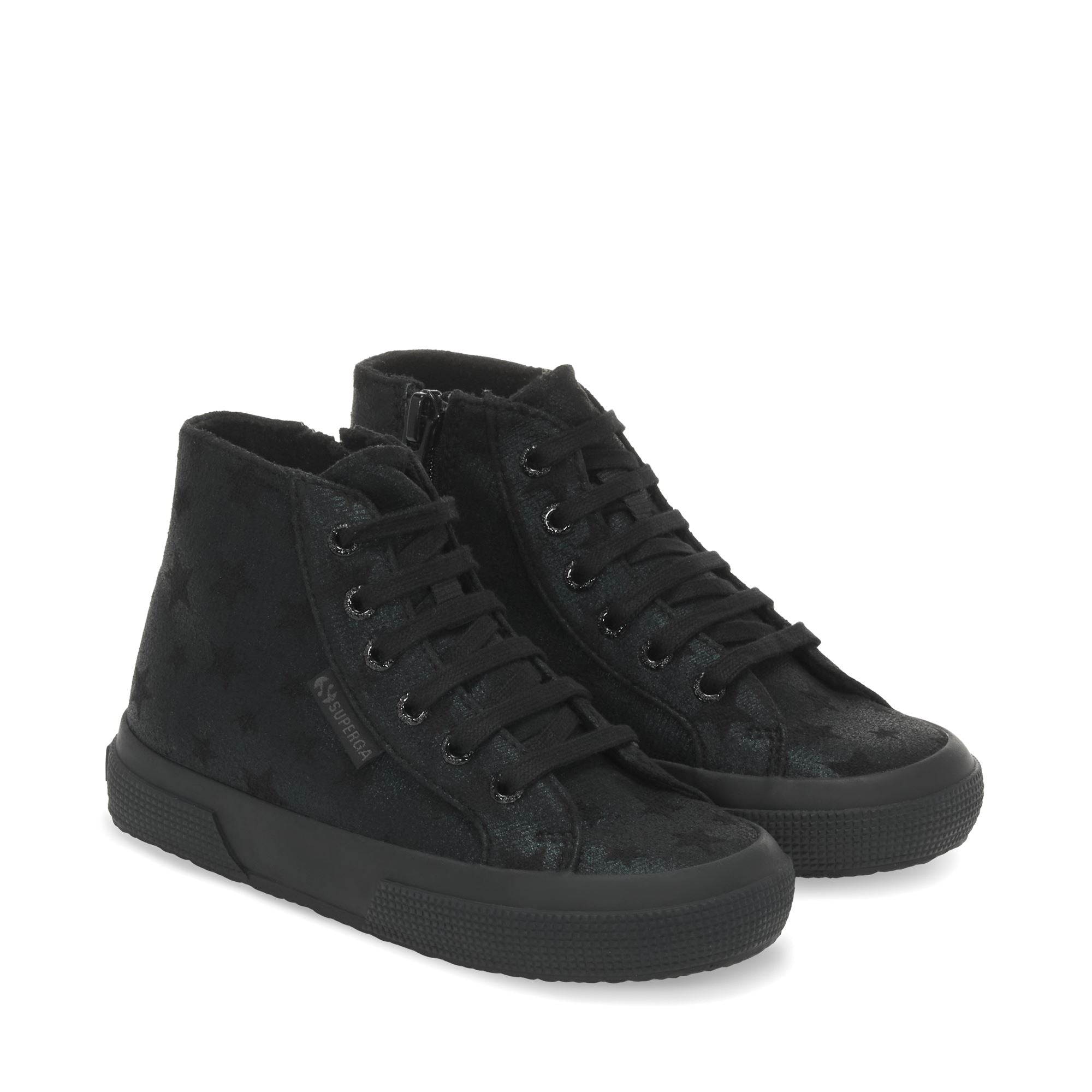 Le Superga Girl 2795 SHADED STARS Mid Cut TOTAL BLACK Superga
