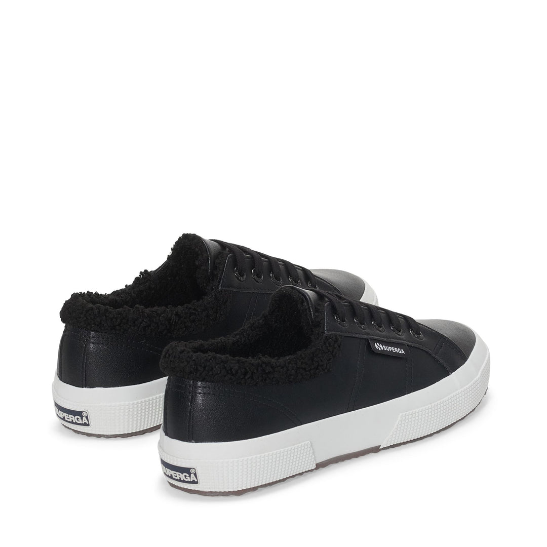 Le Superga Unisex 2750 VEGAN MATERIAL Low Cut BLACK Dressed Side (jpg Rgb)		