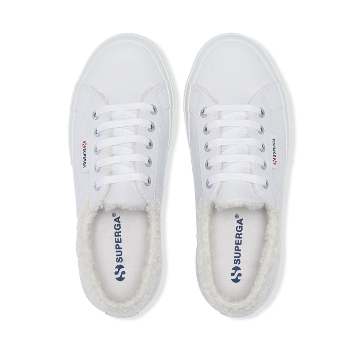 Le Superga Unisex 2750 VEGAN MATERIAL Low Cut WHITE ICE Dressed Back (jpg Rgb)		