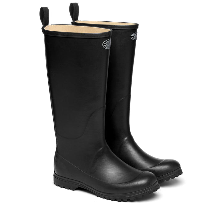 Rubber Boots Woman 799 RUBBER BOOTS High Cut BLACK Dressed Front (jpg Rgb)	