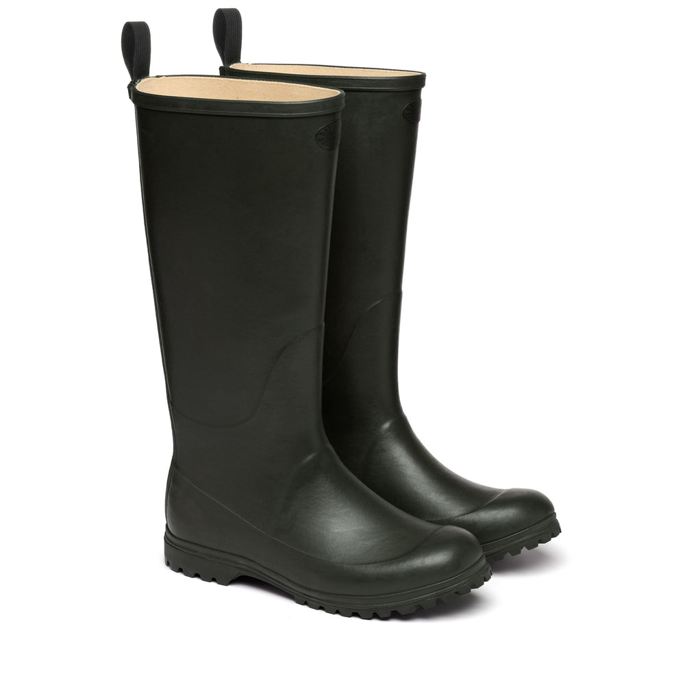 Rubber Boots Woman 799 RUBBER BOOTS High Cut GREEN SHERWOOD Dressed Front (jpg Rgb)	