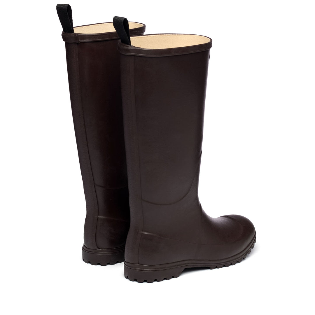 Rubber Boots Woman 799 RUBBER BOOTS High Cut BROWN DARK Dressed Side (jpg Rgb)		