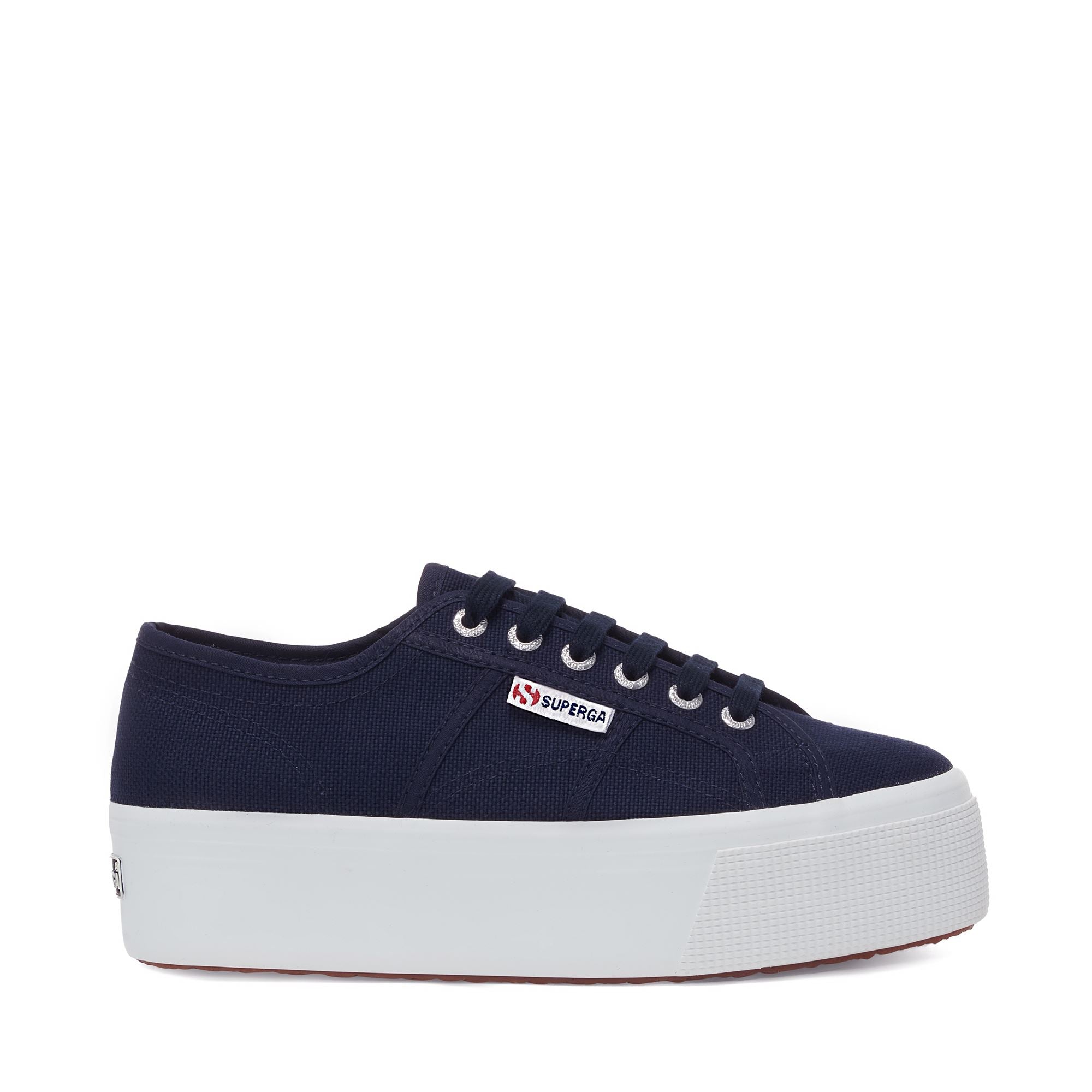 Black and white superga fashion platform